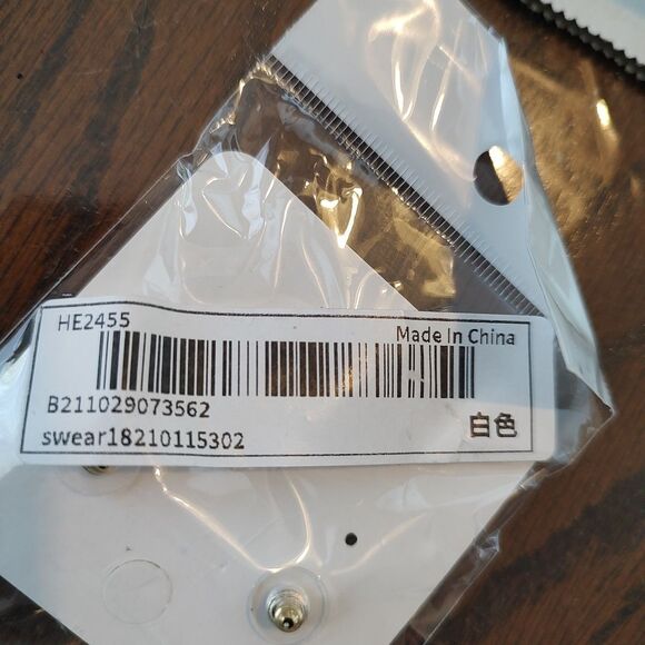 Gold Tone Metal Colorless Rhinestones Pearl Tone Stud Dangle Drop Earrings S925 - Picture 4 of 16